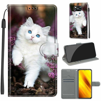 Voltage Coloured Drawing Magnetic Clasp Horizontal Flip PU Leather Case with Holder & Card Slots, For Xiaomi Poco X3 NFC