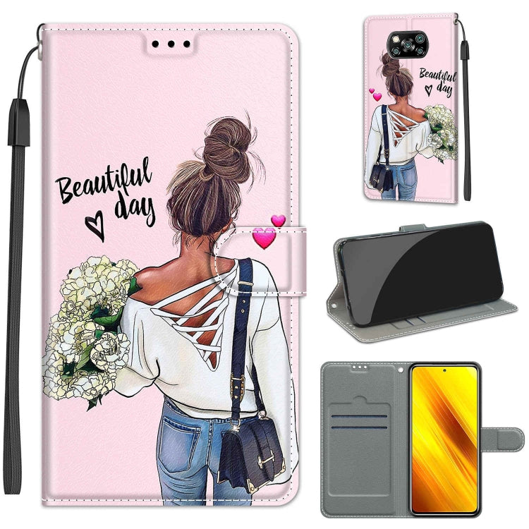 Voltage Coloured Drawing Magnetic Clasp Horizontal Flip PU Leather Case with Holder & Card Slots, For Xiaomi Poco X3 NFC