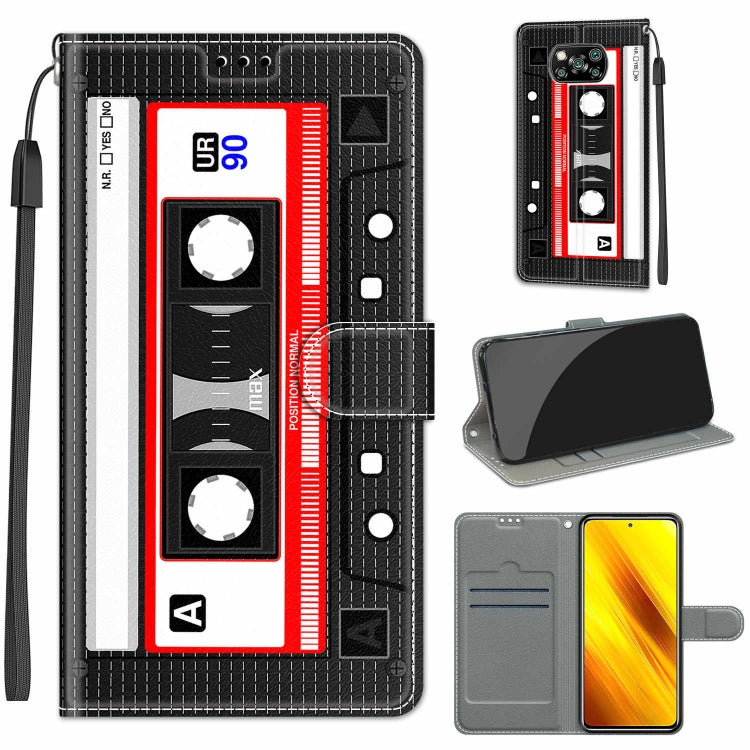 Voltage Coloured Drawing Magnetic Clasp Horizontal Flip PU Leather Case with Holder & Card Slots, For Xiaomi Poco X3 NFC