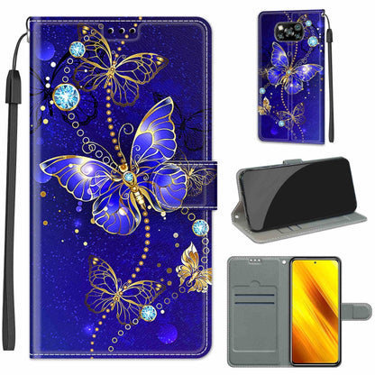 Voltage Coloured Drawing Magnetic Clasp Horizontal Flip PU Leather Case with Holder & Card Slots, For Xiaomi Poco X3 NFC