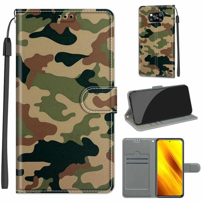 Voltage Coloured Drawing Magnetic Clasp Horizontal Flip PU Leather Case with Holder & Card Slots, For Xiaomi Poco X3 NFC