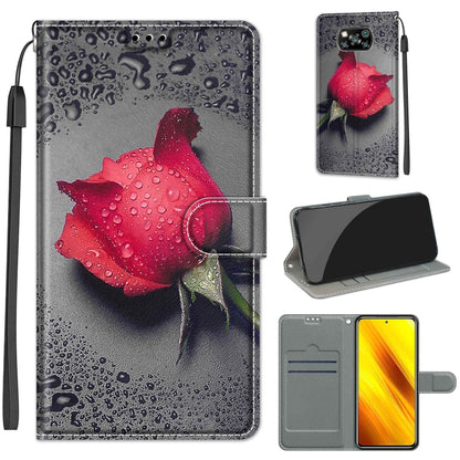 Voltage Coloured Drawing Magnetic Clasp Horizontal Flip PU Leather Case with Holder & Card Slots, For Xiaomi Poco X3 NFC