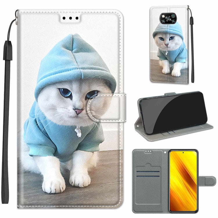Voltage Coloured Drawing Magnetic Clasp Horizontal Flip PU Leather Case with Holder & Card Slots, For Xiaomi Poco X3 NFC