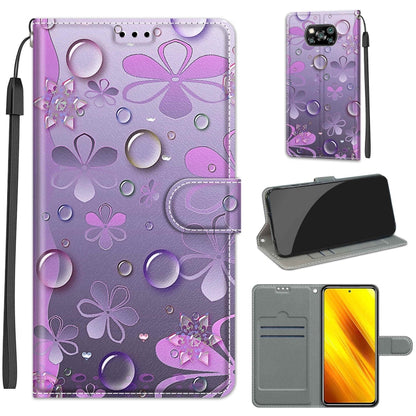 Voltage Coloured Drawing Magnetic Clasp Horizontal Flip PU Leather Case with Holder & Card Slots, For Xiaomi Poco X3 NFC
