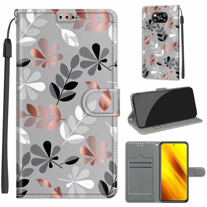 Voltage Coloured Drawing Magnetic Clasp Horizontal Flip PU Leather Case with Holder & Card Slots, For Xiaomi Poco X3 NFC