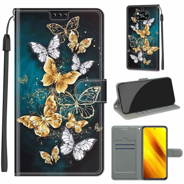 Voltage Coloured Drawing Magnetic Clasp Horizontal Flip PU Leather Case with Holder & Card Slots, For Xiaomi Poco X3 NFC