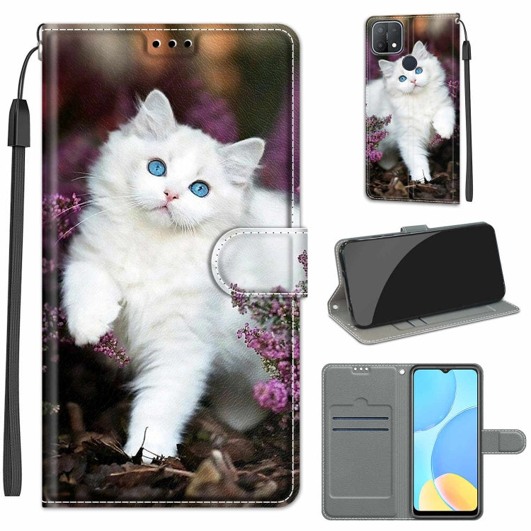 Voltage Coloured Drawing Magnetic Clasp Horizontal Flip PU Leather Case with Holder & Card Slots, For OPPO A15 / A15s
