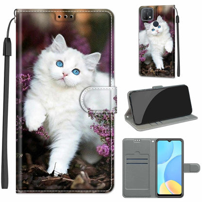 Voltage Coloured Drawing Magnetic Clasp Horizontal Flip PU Leather Case with Holder & Card Slots, For OPPO A15 / A15s