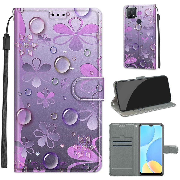 Voltage Coloured Drawing Magnetic Clasp Horizontal Flip PU Leather Case with Holder & Card Slots, For OPPO A15 / A15s