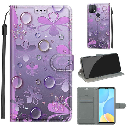 Voltage Coloured Drawing Magnetic Clasp Horizontal Flip PU Leather Case with Holder & Card Slots, For OPPO A15 / A15s