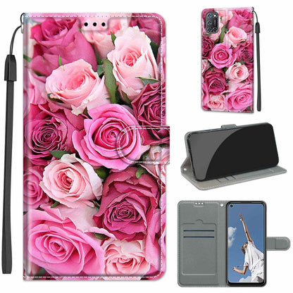 Voltage Coloured Drawing Magnetic Clasp Horizontal Flip PU Leather Case with Holder & Card Slots, For OPPO A52 / A92 / A72