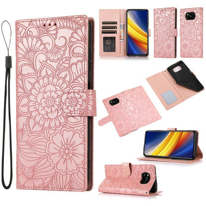 Skin Feel Embossed Sunflower Horizontal Flip Leather Case with Holder & Card Slots & Wallet & Lanyard, For Xiaomi POCO X3 NFC / X3 Pro / X3, For Xiaomi Redmi K40 / K40 Pro / Poco F3, For Xiaomi Mi 10T Lite 5G, For Xiaomi Mi 11