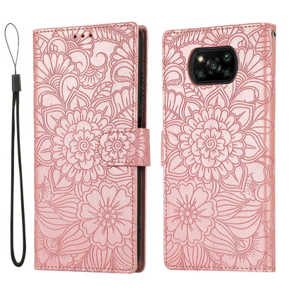 Skin Feel Embossed Sunflower Horizontal Flip Leather Case with Holder & Card Slots & Wallet & Lanyard, For Xiaomi POCO X3 NFC / X3 Pro / X3, For Xiaomi Redmi K40 / K40 Pro / Poco F3, For Xiaomi Mi 10T Lite 5G, For Xiaomi Mi 11