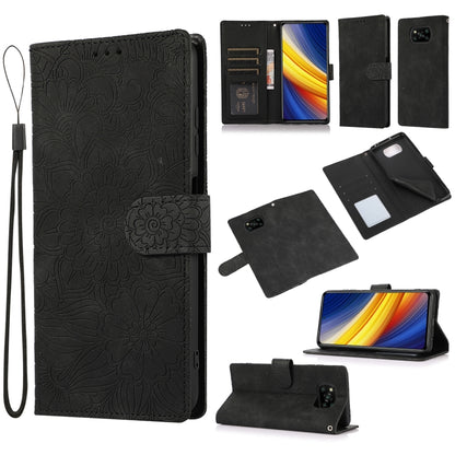 Skin Feel Embossed Sunflower Horizontal Flip Leather Case with Holder & Card Slots & Wallet & Lanyard, For Xiaomi POCO X3 NFC / X3 Pro / X3, For Xiaomi Redmi K40 / K40 Pro / Poco F3, For Xiaomi Mi 10T Lite 5G, For Xiaomi Mi 11