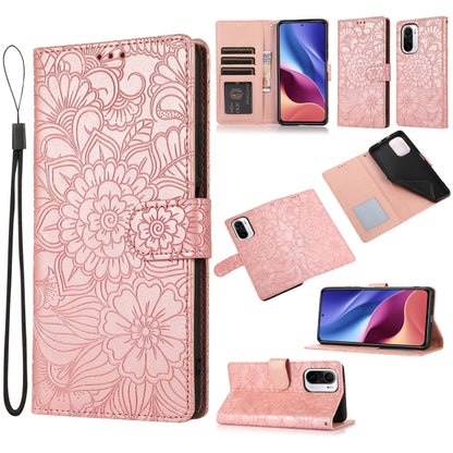 Skin Feel Embossed Sunflower Horizontal Flip Leather Case with Holder & Card Slots & Wallet & Lanyard, For Xiaomi POCO X3 NFC / X3 Pro / X3, For Xiaomi Redmi K40 / K40 Pro / Poco F3, For Xiaomi Mi 10T Lite 5G, For Xiaomi Mi 11