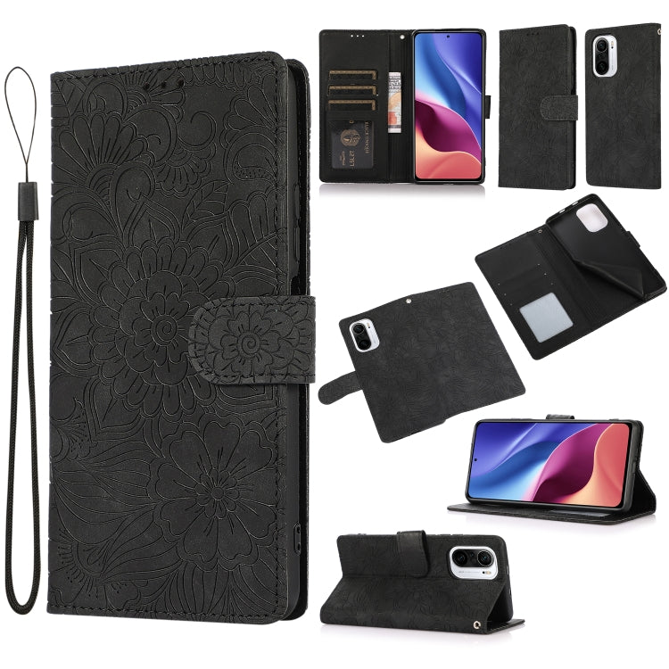 Skin Feel Embossed Sunflower Horizontal Flip Leather Case with Holder & Card Slots & Wallet & Lanyard, For Xiaomi POCO X3 NFC / X3 Pro / X3, For Xiaomi Redmi K40 / K40 Pro / Poco F3, For Xiaomi Mi 10T Lite 5G, For Xiaomi Mi 11