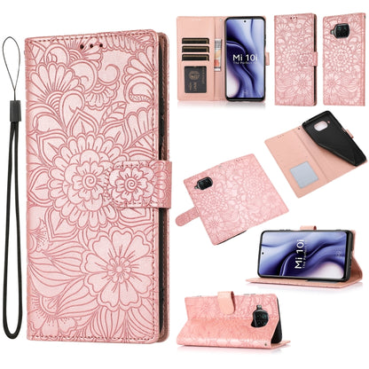 Skin Feel Embossed Sunflower Horizontal Flip Leather Case with Holder & Card Slots & Wallet & Lanyard, For Xiaomi POCO X3 NFC / X3 Pro / X3, For Xiaomi Redmi K40 / K40 Pro / Poco F3, For Xiaomi Mi 10T Lite 5G, For Xiaomi Mi 11