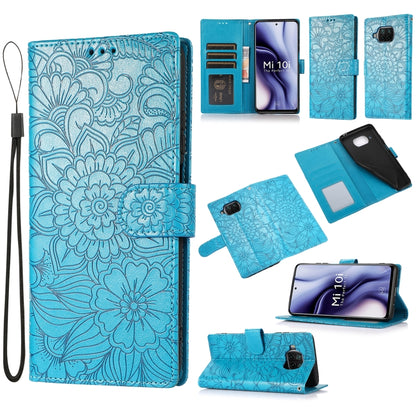 Skin Feel Embossed Sunflower Horizontal Flip Leather Case with Holder & Card Slots & Wallet & Lanyard, For Xiaomi POCO X3 NFC / X3 Pro / X3, For Xiaomi Redmi K40 / K40 Pro / Poco F3, For Xiaomi Mi 10T Lite 5G, For Xiaomi Mi 11