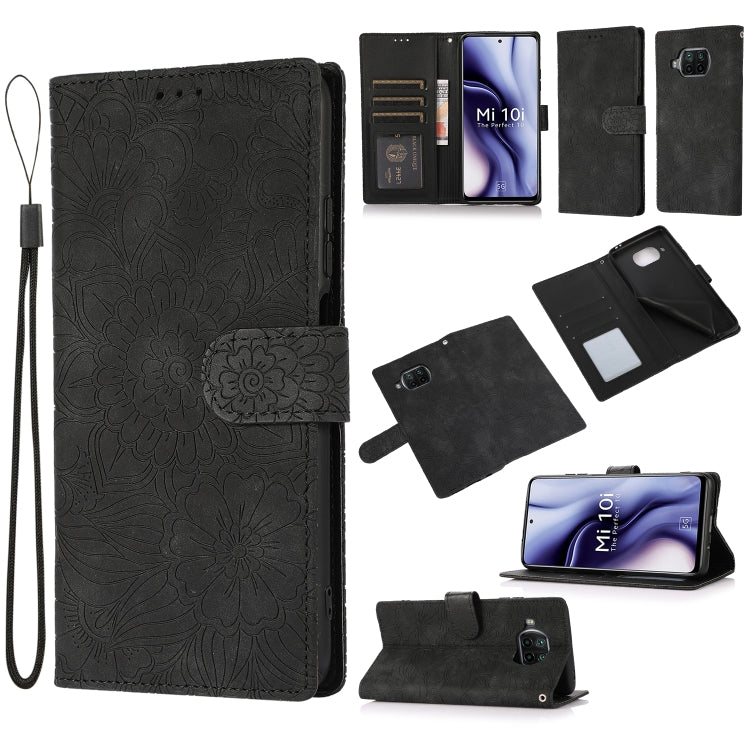 Skin Feel Embossed Sunflower Horizontal Flip Leather Case with Holder & Card Slots & Wallet & Lanyard, For Xiaomi POCO X3 NFC / X3 Pro / X3, For Xiaomi Redmi K40 / K40 Pro / Poco F3, For Xiaomi Mi 10T Lite 5G, For Xiaomi Mi 11