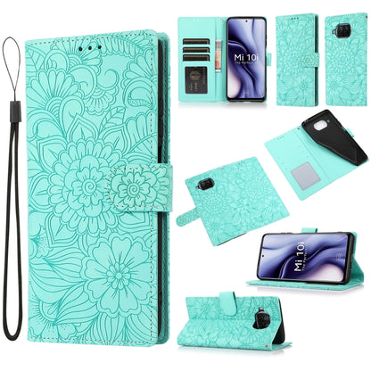Skin Feel Embossed Sunflower Horizontal Flip Leather Case with Holder & Card Slots & Wallet & Lanyard, For Xiaomi POCO X3 NFC / X3 Pro / X3, For Xiaomi Redmi K40 / K40 Pro / Poco F3, For Xiaomi Mi 10T Lite 5G, For Xiaomi Mi 11