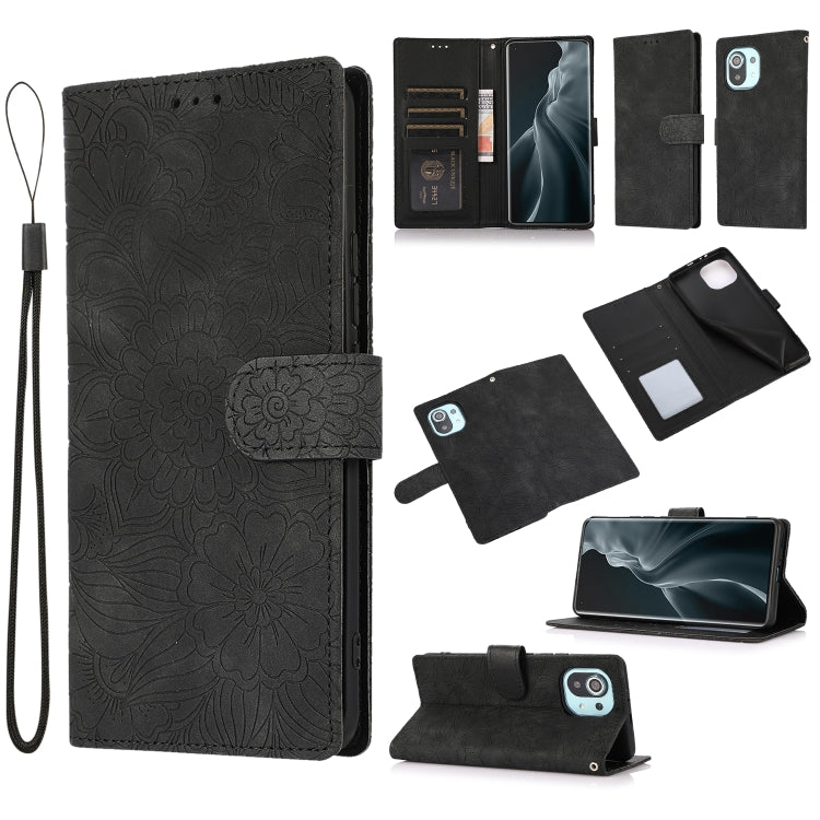 Skin Feel Embossed Sunflower Horizontal Flip Leather Case with Holder & Card Slots & Wallet & Lanyard, For Xiaomi POCO X3 NFC / X3 Pro / X3, For Xiaomi Redmi K40 / K40 Pro / Poco F3, For Xiaomi Mi 10T Lite 5G, For Xiaomi Mi 11