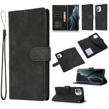 Skin Feel Embossed Sunflower Horizontal Flip Leather Case with Holder & Card Slots & Wallet & Lanyard, For Xiaomi POCO X3 NFC / X3 Pro / X3, For Xiaomi Redmi K40 / K40 Pro / Poco F3, For Xiaomi Mi 10T Lite 5G, For Xiaomi Mi 11