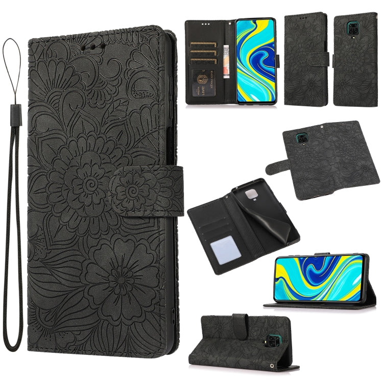 Skin Feel Embossed Sunflower Horizontal Flip Leather Case with Holder & Card Slots & Wallet & Lanyard, For Xiaomi Redmi Note 9 Pro, For Xiaomi Mi CC9, For Xiaomi Redmi 8A, For Xiaomi Redmi Note 7