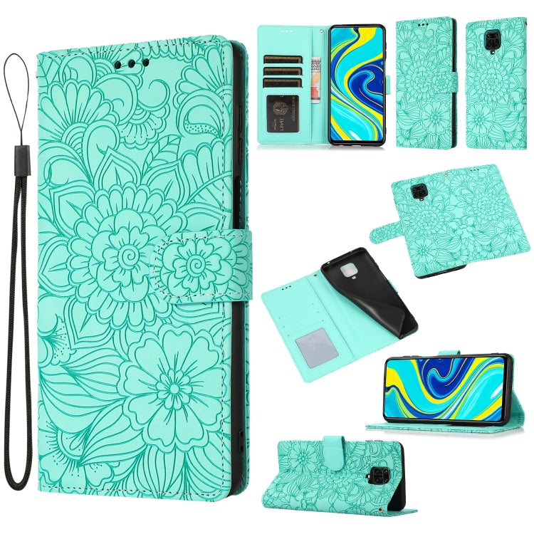 Skin Feel Embossed Sunflower Horizontal Flip Leather Case with Holder & Card Slots & Wallet & Lanyard, For Xiaomi Redmi Note 9 Pro, For Xiaomi Mi CC9, For Xiaomi Redmi 8A, For Xiaomi Redmi Note 7