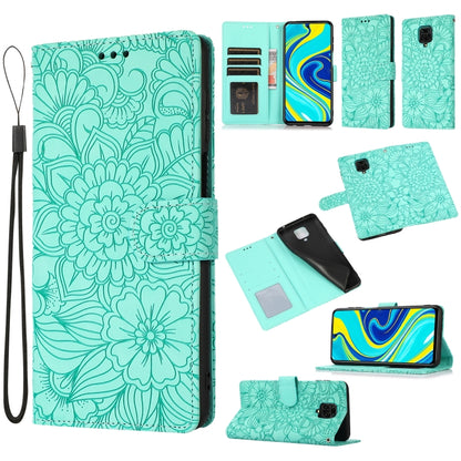 Skin Feel Embossed Sunflower Horizontal Flip Leather Case with Holder & Card Slots & Wallet & Lanyard, For Xiaomi Redmi Note 9 Pro, For Xiaomi Mi CC9, For Xiaomi Redmi 8A, For Xiaomi Redmi Note 7