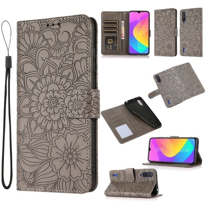 Skin Feel Embossed Sunflower Horizontal Flip Leather Case with Holder & Card Slots & Wallet & Lanyard, For Xiaomi Redmi Note 9 Pro, For Xiaomi Mi CC9, For Xiaomi Redmi 8A, For Xiaomi Redmi Note 7