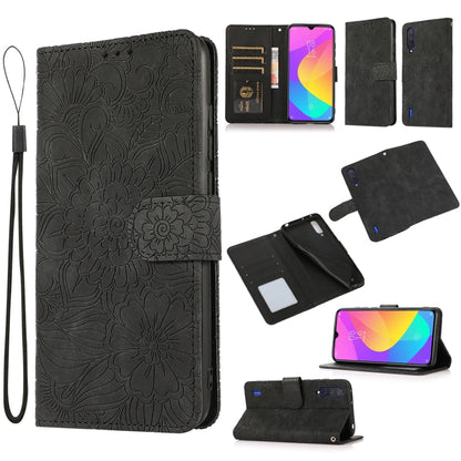 Skin Feel Embossed Sunflower Horizontal Flip Leather Case with Holder & Card Slots & Wallet & Lanyard, For Xiaomi Redmi Note 9 Pro, For Xiaomi Mi CC9, For Xiaomi Redmi 8A, For Xiaomi Redmi Note 7