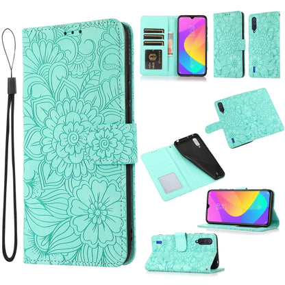 Skin Feel Embossed Sunflower Horizontal Flip Leather Case with Holder & Card Slots & Wallet & Lanyard, For Xiaomi Redmi Note 9 Pro, For Xiaomi Mi CC9, For Xiaomi Redmi 8A, For Xiaomi Redmi Note 7