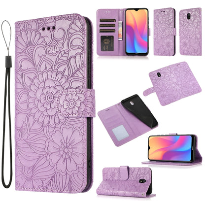 Skin Feel Embossed Sunflower Horizontal Flip Leather Case with Holder & Card Slots & Wallet & Lanyard, For Xiaomi Redmi Note 9 Pro, For Xiaomi Mi CC9, For Xiaomi Redmi 8A, For Xiaomi Redmi Note 7
