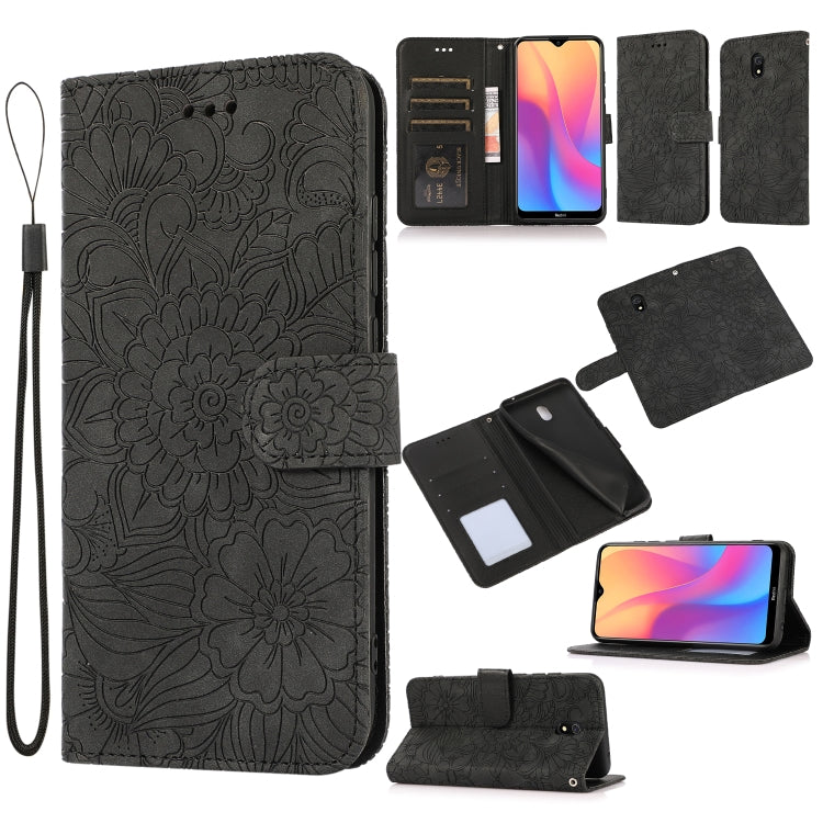 Skin Feel Embossed Sunflower Horizontal Flip Leather Case with Holder & Card Slots & Wallet & Lanyard, For Xiaomi Redmi Note 9 Pro, For Xiaomi Mi CC9, For Xiaomi Redmi 8A, For Xiaomi Redmi Note 7