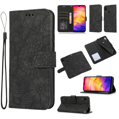 Skin Feel Embossed Sunflower Horizontal Flip Leather Case with Holder & Card Slots & Wallet & Lanyard, For Xiaomi Redmi Note 9 Pro, For Xiaomi Mi CC9, For Xiaomi Redmi 8A, For Xiaomi Redmi Note 7