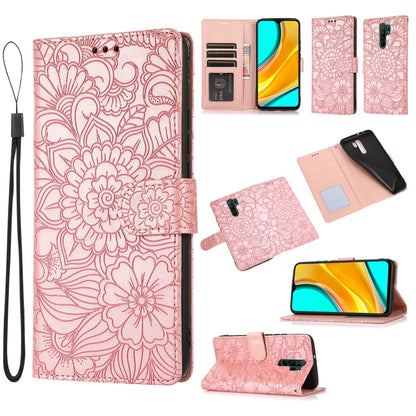Skin Feel Embossed Sunflower Horizontal Flip Leather Case with Holder & Card Slots & Wallet & Lanyard, For Xiaomi Redmi 9, For Xiaomi Redmi 10X 5G, For Xiaomi Redmi K30 Pro, For Xiaomi Mi CC9 Pro