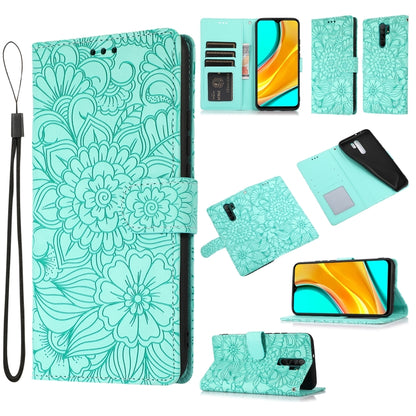 Skin Feel Embossed Sunflower Horizontal Flip Leather Case with Holder & Card Slots & Wallet & Lanyard, For Xiaomi Redmi 9, For Xiaomi Redmi 10X 5G, For Xiaomi Redmi K30 Pro, For Xiaomi Mi CC9 Pro