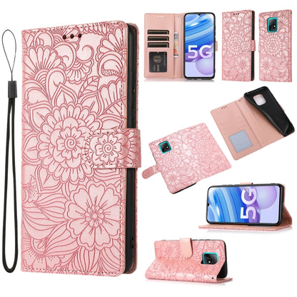 Skin Feel Embossed Sunflower Horizontal Flip Leather Case with Holder & Card Slots & Wallet & Lanyard, For Xiaomi Redmi 9, For Xiaomi Redmi 10X 5G, For Xiaomi Redmi K30 Pro, For Xiaomi Mi CC9 Pro