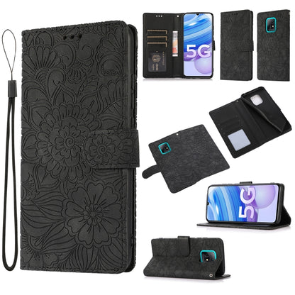 Skin Feel Embossed Sunflower Horizontal Flip Leather Case with Holder & Card Slots & Wallet & Lanyard, For Xiaomi Redmi 9, For Xiaomi Redmi 10X 5G, For Xiaomi Redmi K30 Pro, For Xiaomi Mi CC9 Pro