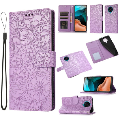 Skin Feel Embossed Sunflower Horizontal Flip Leather Case with Holder & Card Slots & Wallet & Lanyard, For Xiaomi Redmi 9, For Xiaomi Redmi 10X 5G, For Xiaomi Redmi K30 Pro, For Xiaomi Mi CC9 Pro