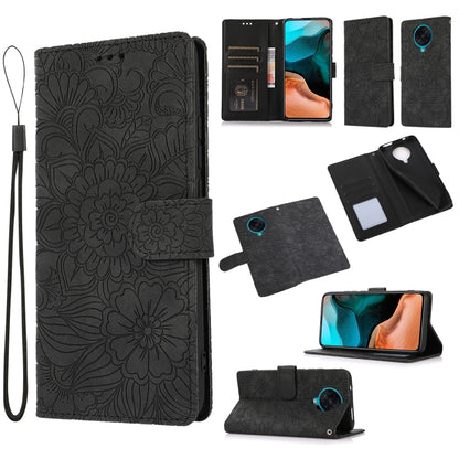 Skin Feel Embossed Sunflower Horizontal Flip Leather Case with Holder & Card Slots & Wallet & Lanyard, For Xiaomi Redmi 9, For Xiaomi Redmi 10X 5G, For Xiaomi Redmi K30 Pro, For Xiaomi Mi CC9 Pro