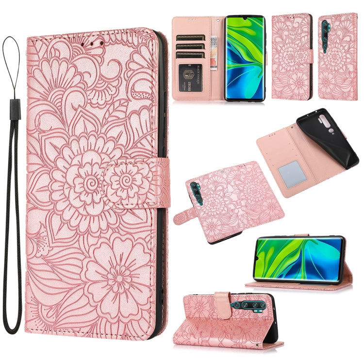 Skin Feel Embossed Sunflower Horizontal Flip Leather Case with Holder & Card Slots & Wallet & Lanyard, For Xiaomi Redmi 9, For Xiaomi Redmi 10X 5G, For Xiaomi Redmi K30 Pro, For Xiaomi Mi CC9 Pro