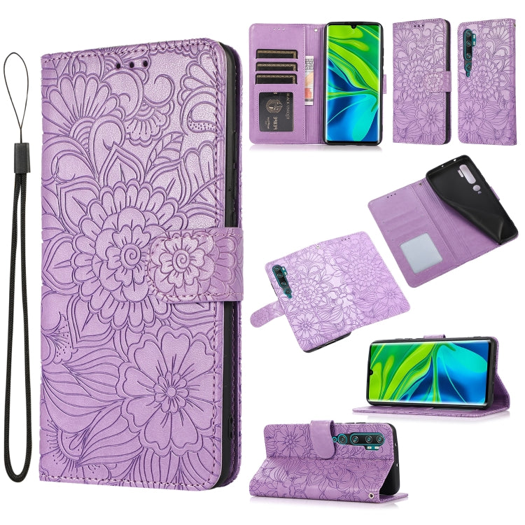 Skin Feel Embossed Sunflower Horizontal Flip Leather Case with Holder & Card Slots & Wallet & Lanyard, For Xiaomi Redmi 9, For Xiaomi Redmi 10X 5G, For Xiaomi Redmi K30 Pro, For Xiaomi Mi CC9 Pro