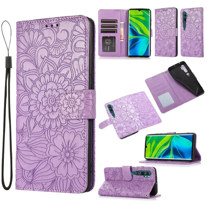 Skin Feel Embossed Sunflower Horizontal Flip Leather Case with Holder & Card Slots & Wallet & Lanyard, For Xiaomi Redmi 9, For Xiaomi Redmi 10X 5G, For Xiaomi Redmi K30 Pro, For Xiaomi Mi CC9 Pro