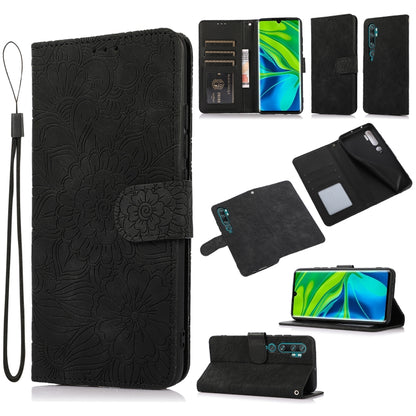 Skin Feel Embossed Sunflower Horizontal Flip Leather Case with Holder & Card Slots & Wallet & Lanyard, For Xiaomi Redmi 9, For Xiaomi Redmi 10X 5G, For Xiaomi Redmi K30 Pro, For Xiaomi Mi CC9 Pro