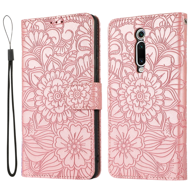 Skin Feel Embossed Sunflower Horizontal Flip Leather Case with Holder & Card Slots & Wallet & Lanyard, For Xiaomi Redmi K20, For Xiaomi Redmi 8, For Xiaomi Redmi 7A