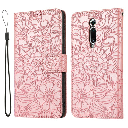 Skin Feel Embossed Sunflower Horizontal Flip Leather Case with Holder & Card Slots & Wallet & Lanyard, For Xiaomi Redmi K20, For Xiaomi Redmi 8, For Xiaomi Redmi 7A