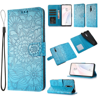 Skin Feel Embossed Sunflower Horizontal Flip Leather Case with Holder & Card Slots & Wallet & Lanyard, For Xiaomi Redmi K20, For Xiaomi Redmi 8, For Xiaomi Redmi 7A
