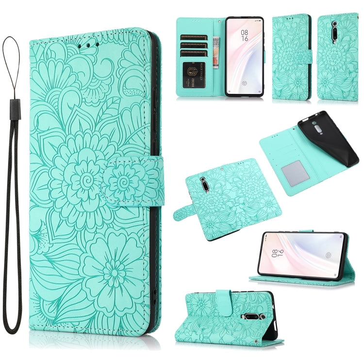 Skin Feel Embossed Sunflower Horizontal Flip Leather Case with Holder & Card Slots & Wallet & Lanyard, For Xiaomi Redmi K20, For Xiaomi Redmi 8, For Xiaomi Redmi 7A