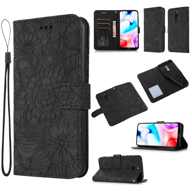 Skin Feel Embossed Sunflower Horizontal Flip Leather Case with Holder & Card Slots & Wallet & Lanyard, For Xiaomi Redmi K20, For Xiaomi Redmi 8, For Xiaomi Redmi 7A